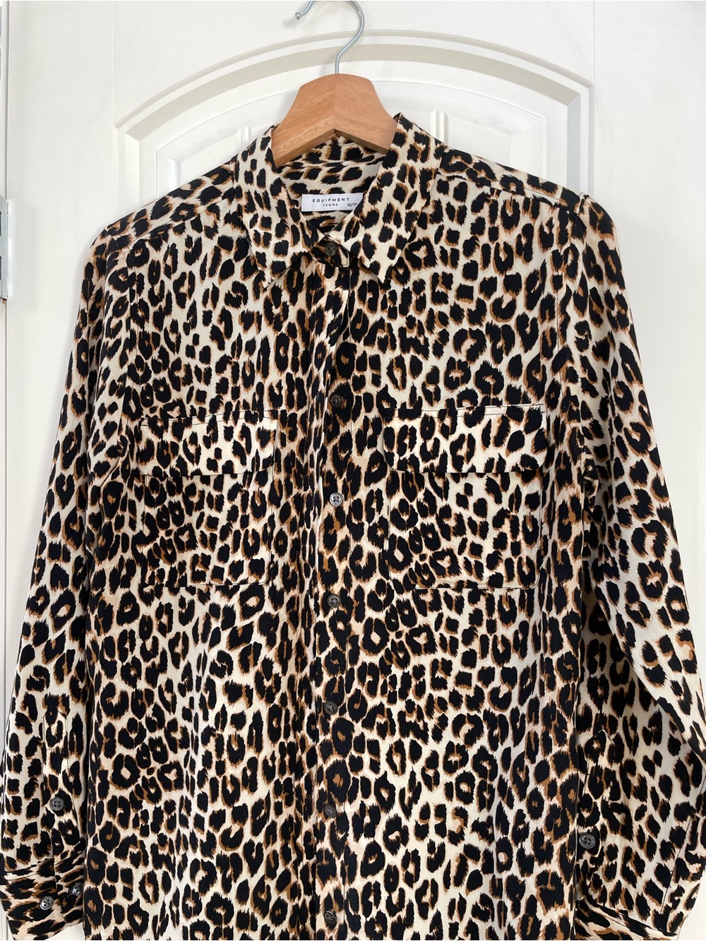 Silk - Equipment Femme - Leopard Print Blouse - Black, Brown & Cream